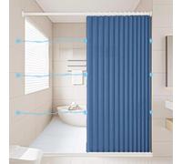 Magnetic linen shower curtain, waterproof, washable, foldable design, a must-have in the bathroom
