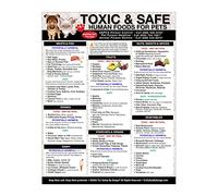 Magnetic List of Toxic Safe Harmful Foods for Pets - Dog Cat Feeding Chart - People Food Dogs Cats Should Not Eat - Chart Decorative Magnets - Pet Safety - Pet Adoption Essentials Gift 8.5 x 11 inches