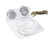 Magnetic Lizard Ledge - Gecko Chameleon feedingDish, Reptile Food Ledge for Tree Frogs, Magnetic Reptile feedingPlatform | Arboreal Enclosure Space Saving Dish, Glass Terrarium Side Mount Feeder