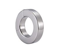 Magnetic Lock Metal Scrotum Pendant Ball Stretcher Testis Weight Cock Ring Penis Restraint Stainless Steel Sex Toys for Men White S