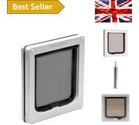 LOCKABLE CAT FLAP 2 WAY LOCKING PET MATE SMALL ENTRY EXIT DOOR LOCK BROWN WHITE