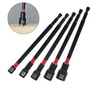 Magnetic Long Nut Driver Set 6 Inch Length Hex Socket Adapter 6/8/10/12/14mm 1/4 Inch Shank Alloy Steel for Impact Drill and Power Tools(10mm)