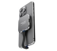 Magnetic M.2 2230 NVME Enclosure for External Storage for iPhone 15/16 Pro Max, USB C 3.2 Gen2 10Gbps, 100W PD Charging, Aluminum External SSD Case for Android/iPad/MacBook (Space Grey - Square)