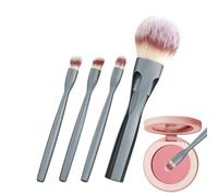 Magnetic Makeup Brushes, Portable Synthetic Professional Set, Face Powder Blush and Eyeshadow Blending Tools, Ergonomic Brushes with Sleek Design, Compact Cosmetic Accessory for Home Office Travel