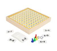 Magnetic Math Board, Wooden Learning Game, Interactive Hundred Puzzle, Preschool Educational Homeschool Manipulative, Classroom Teaching Companion, Multiplication Toy for Kids, Student, 22.8cm