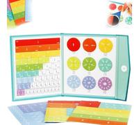 Magnetic Math Fraction Disk Set for Kids, Stem Magnetic Math Master Set, Educational Fraction Demonstration Book for Teaching Enhance Mathematical Skills, For Kids Adding, Subtracting(1pc)