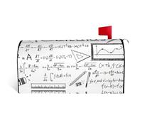 Magnetic Math Geometry Geek Calculus Print Mailbox Cover,Durable Stylish Mailbox Covers,Waterproof Easy To Install For All Seasons