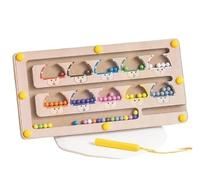 Magnetic Maze Board Kids - Magnetic Colour and Number Maze - Wooden Magnetic Maze for Fine Motor Skills - Learning Resources for 3-Year-Olds - Toddler Board Games - Magnetic Toys for Kids