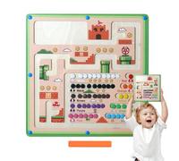 Magnetic Maze Board - Magnetic Counting Game, Colorful Bead Maze Toy, Smooth Fine Motor Skills Trainer, Fun Learning Activity for Kids, Present for Children's Day Birthday Thanksgiving