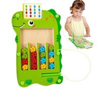 Magnetic Maze Board, Wooden Puzzle Matching Game Set, 8.27x5.71 Inches Toy with Sensory Play, Durable Wood Learning Activity, Kids Toy with Dinosaur Theme, Educational Puzzle for Classroom Travel