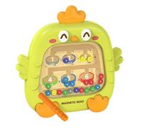 Magnetic Maze - Chicken Design Puzzle for Educating | Natural Timber Foundation with Transparent Acrylic Shield & Wand Tracking Feature for Boys, Girls, and Preschool Scholars