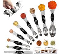 Magnetic Measuring Spoons Set Stainless Steel Measuring Spoons 7pc for Dry or Liquid Food