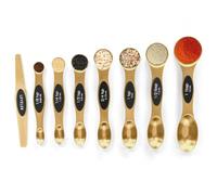 Magnetic Measuring Spoons Set Stainless Steel with Leveler, Stackable Metal Tablespoon Measure Spoon for Baking, Measuring Cups and Spoon Set Kitchen Gadgets Apartment Essentials Fits in Spice Jars
