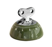 Magnetic Mechanical Kitchen Timer, No Battery Manual Countdown Alarm Clock, Round Wind-Up Cooking Timer Loud Ring, Portable Time Management Stopwatch for Cooking Learning Shower Gym (Green)