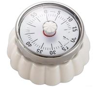 Magnetic Mechanical Kitchen Timer Silent Visual for countdown Clock for Students(White)
