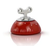 Magnetic Mechanical Kitchen Timer - Strong Built-in Magnet, Wind Up 60 Mins Timer, Loud Alarm, No Batteries, Hands-Free for Cooking, Baking, Oven, Workbench & Study (Red)