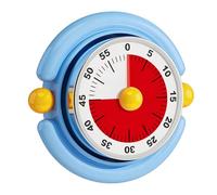 Magnetic Mechanical Visual Timer for Kids, 60 Minute Visual Countdown Mechanical Pomodoro Timer Clock for Study Loud Alarm Silent Time Management Tool Battery-Free Kitchen Timers for cooking (Blue)