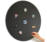 Magnetic Memo Board fi90 cm / 35.4 in | Black | Wall Mounted | Plan Your Day | Black Powder Coating | Everyday Organisation | For Study Space | Simple & Stylish | Magnetic Metal Surface