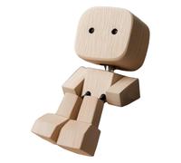 Magnetic Men, Dashboard Man Ornament, Wooden Man Figurine, Compact, Lightweight Design, 8x5cm, for Conversation Piece in Living Rooms or Small Shelf Displays