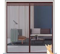 Magnetic Mesh Door Curtain PunchFree Screen Door with Breathable Mesh AntiFly Magnetic Closure 180cm x 200cm Easy Install Magic Tape Brown Color