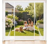 Magnetic Mesh Screen Door for French Doors 180x230cm White Reliable auto-Closing System that Works Every Single time Summer Protection for Every Door
