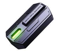 Magnetic Metal Fidget Toys with Luminous Light - Fidget Slider Toy for Adults - Mech Metal Sensory Push Card Slider Toy for Stress Relief and Pleasing Metallic Sound (Green)