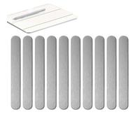 Magnetic Metal Strips, 10-Piece Self-Adhesive Steel Plates for Fridge, Phone Case, Crafts, Science Projects, Garage Organization, Workshop, Classroom, Retail Display and More