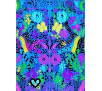 Magnetic Midnight Blue, 200 Unlined, Star-Detailed Page, 8x11, Hardcover Journal, Art Pad, Sketchbook, Drawing Book: Made With Hand-Drawn And Created Art By: Artist Mary Elisabeth Linder @ MaryEMade