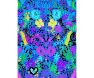 Magnetic Midnight Blue, 200 Unlined, Star-Detailed Page, 8x11, Hardcover Journal, Art Pad, Sketchbook, Drawing Book: Made With Hand-Drawn And Created Art By: Artist Mary Elisabeth Linder @ MaryEMade