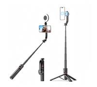 Magnetic Mini Extendable Selfie Stick Tripod Holder Stand with Fill Light Bluetooth Wireless Remote for iPhone 15 14 13 12 & Android