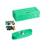 Magnetic Mini Fingerboard-Fun, Pocket Sized Mini Skateboard, 3D Printed Pro Fingerboard Obstacles Finger Surfboard, Stress-Relieving Portable for Tricks Travel & Desk Play (Green)