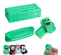 Magnetic Mini Fingerboard - Fun, Pocket Sized Mini Skateboard, Portable Stress Relieving Finger Toy, Pro Fingerboard Obstacles, Spin, Flip, and Roll Your Stress Away (#B)