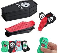 Magnetic Mini Fingerboard - Fun,Stress-Relieving & Portable,3D Printed Mini Fingerboard Magnetic Fidget,Pocket Sized Mini Skateboard,Pro Fingerboard Obstacles,Spin,and Roll Your Stress Away (Black)