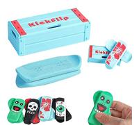 Magnetic Mini Fingerboard - Fun, Stress-Relieving & Portable, Pro Fingerboard Obstacles, Spin, Flip, Finger Board Roll Your Stress Away, for Tricks Travel & Desk Play (C)