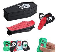Magnetic Mini Fingerboard - Fun, Stress-Relieving & Portable, Pro Fingerboard Obstacles, Spin, Flip, Finger Board Roll Your Stress Away, for Tricks Travel & Desk Play (E)