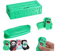 Magnetic Mini Fingerboard - Fun, Stress-Relieving & Portable, Pro Fingerboard Obstacles, Spin, Flip, Finger Board Roll Your Stress Away, for Tricks Travel & Desk Play (A)