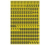 Magnetic Mixed Numbers, Ideal for Use on Shelving or Racking Beams or Any Magnetic Surface - H.23mm - Yellow