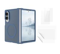 Magnetic Mobile Phone Case for Samsung Galaxy Z Fold8 with Glass Set Blue | 2 x outer protective glass, 2 x inner hydrogel film, TPU frame, 2.0 mm back plate, SkinFeel feel