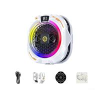 Magnetic Mobile Phone Cooler 24 W with AI Temperature Control, Quiet Gaming Cooling Fan for Smartphone, RGB Light Effect, 5 Levels Cooling Performance, Type-C Connection for iOS and Android (White)
