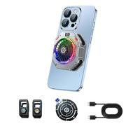 Magnetic Mobile Phone Cooler for Gaming, Phone Cooler for Hot Weather, 36 W Semiconductor Technology, 4 Levels Mobile Phone iPhone Fan, Portable RGB Cooling Fan, Keep the Phone Cool