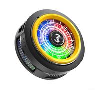 Magnetic Mobile Phone Cooler with Intelligent Temperature Control and RGB Light, Quiet 7-Blade Fan for Gamers, Portable Cooling Device with Strong Magnetic Clip for Long Gaming Sessions (Black)