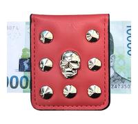 Magnetic Money Clip for Men - Slim Card Holder with Money Clip | Punk Style Portable Magnetic Wallet, Card Holder for Letters and Photos, 2.76 x 2.24 x 0.39 Inches, Wine Red, Se référer au descriptif,
