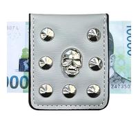 Magnetic Money Clip for Men - Slim Money Clip Card Holder | Portable Magnetic Wallet Punk Style Card Holder for Letters and Photos, 2.76 x 2.24 x 0.39 inches, Light Gray, see description, See