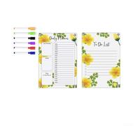 Magnetic Monthly Calendar Board 2PCS for Refrigerator Use with Water Soluble Markers and Erasable to Track Schedules, To Do Lists, and Messages (TYU057)