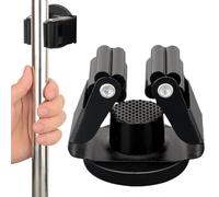 Magnetic Mop Broom Holder - Wall Mount Broom Holder | Heavy Duty Brush Hook | Self Adhesive Organizer Rack Hanger, Metal Magnet 4.5x4.5x3.6cm for Kitchen Bathroom Garage Garden Shed
