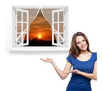 Magnetic Mosquito Insects Window Screen 165 x 95 cm, Magnetic Door Curtains Fly Screen, Keep Insects Out for Window, Window Transparent Fly Screen, White