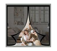 Magnetic Mosquito Net 56 x 56 cm (Customizable) Heavy Duty Mesh, Keeps Bugs Out, Anti Mosquito Mesh, Easy Install Without Drilling for Living Room, Bedroom, Black