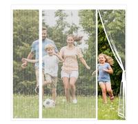 Magnetic Mosquito Net Door Curtain 200x270cm Auto-Close Screen Insect Mesh for Living Room/Balcony/Terrace White Easy Installation CT Protection