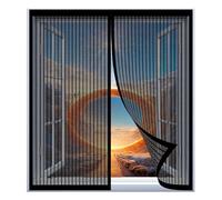 Magnetic Mosquito Net for Windows 100 x 90 cm Easy Installation No Drilling Or Screwing Fly Screen Nets for Window for Windows Nets to Keep Bugs Out, Black