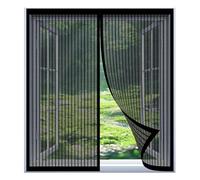 Magnetic Mosquito Net for Windows 60 x 105 cm Easy Installation No Drilling Or Screwing Mesh Fly Curtain Mosquito Net for Windows Nets to Keep Bugs Out, Black